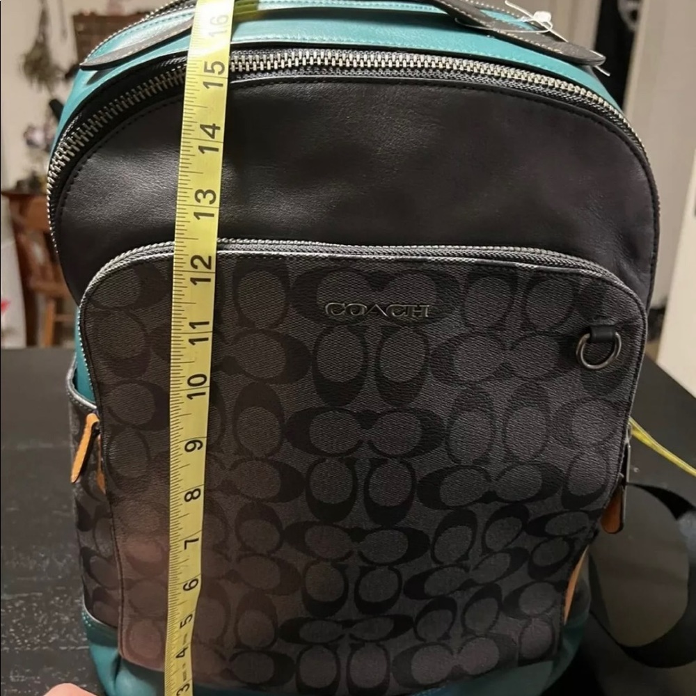 Coach backpack brand new Teal and black